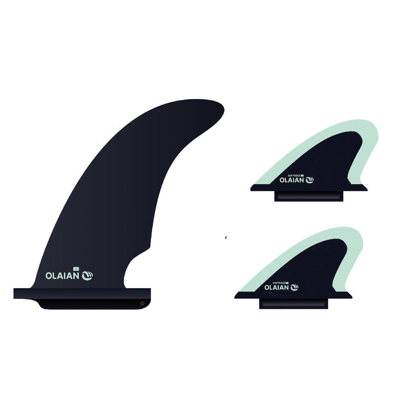Set înotătoare centrală + 2 înotătoare laterale longboard spumă