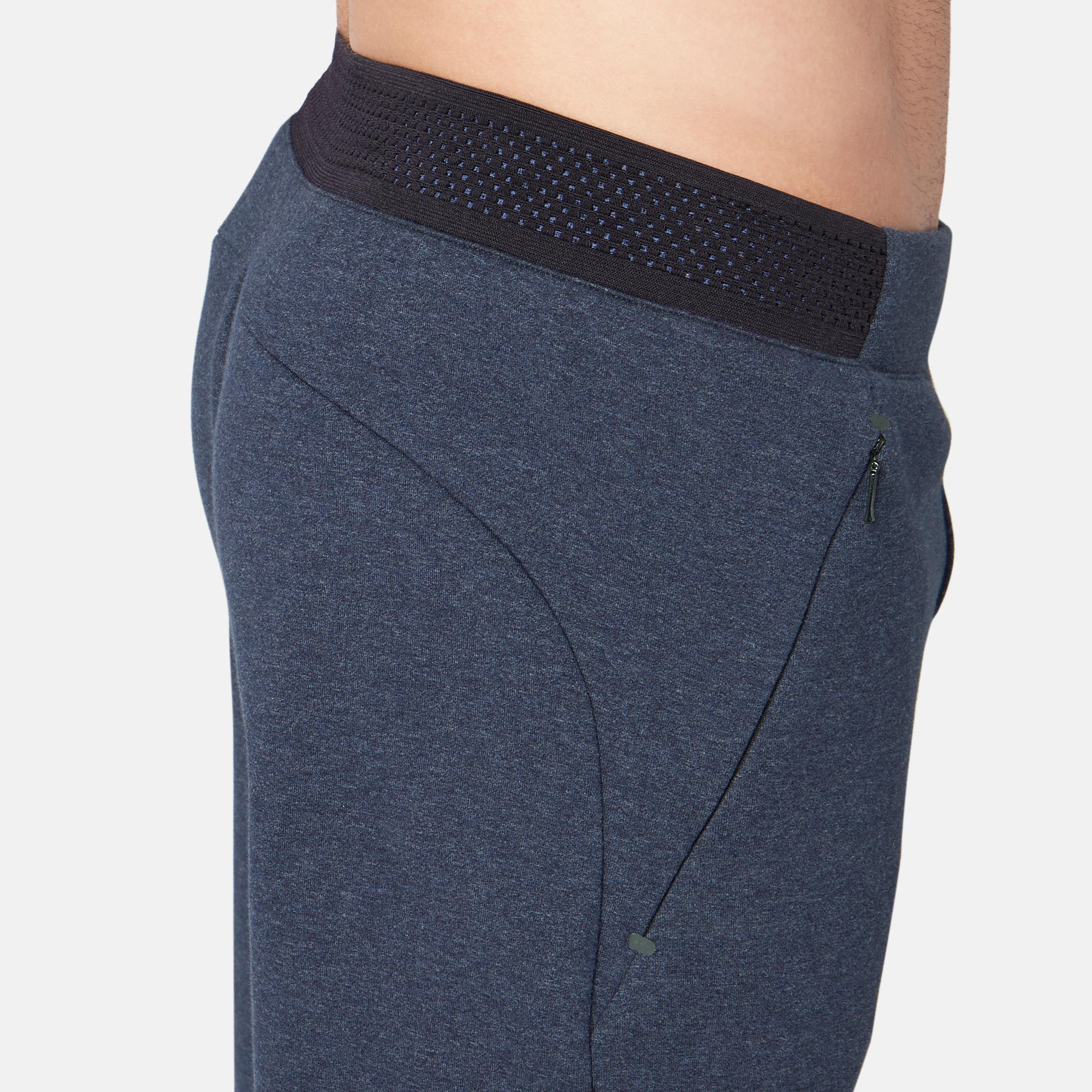 Men's Slim-Fit Fitness Jogging Bottoms 500 - Blue 8/8