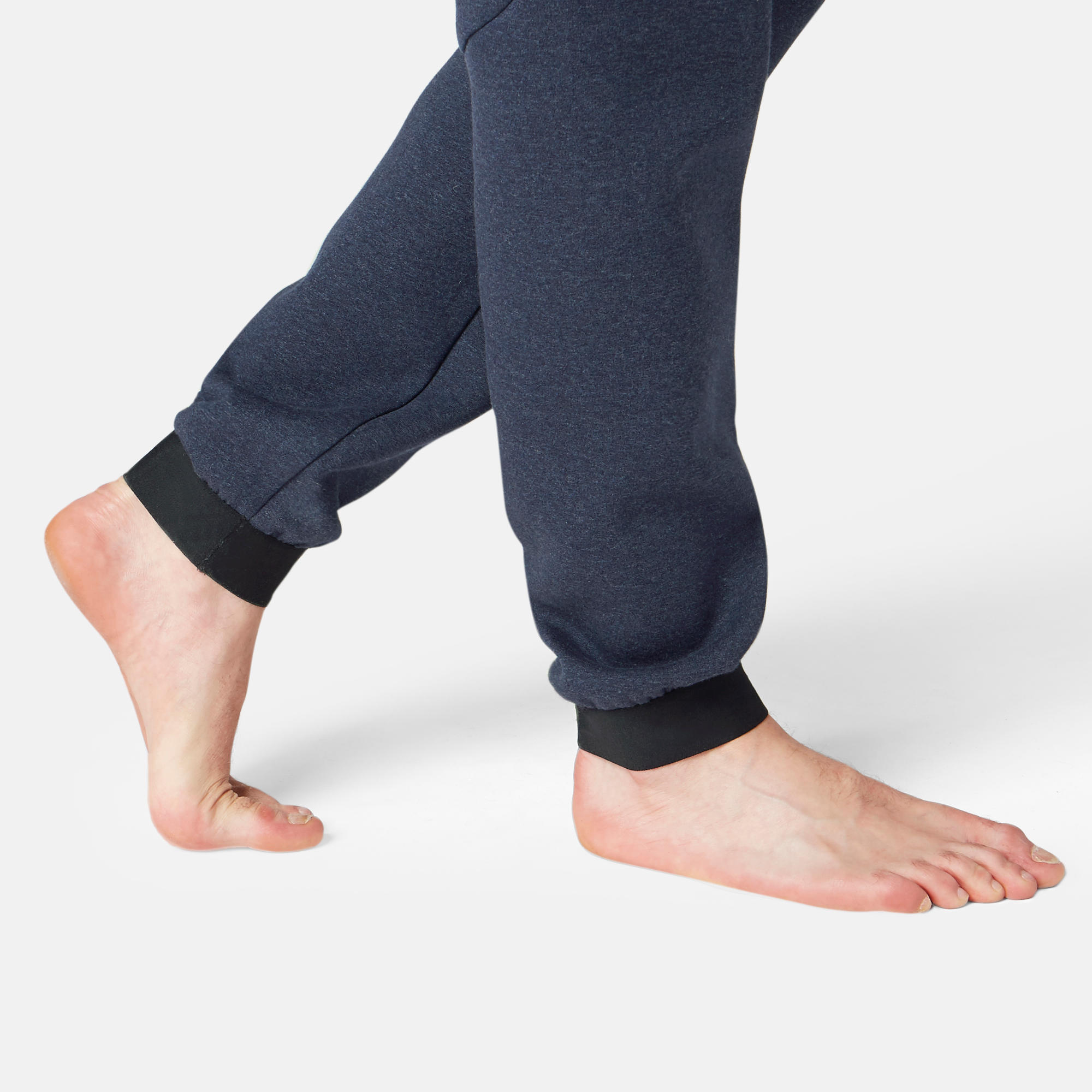 Men's Slim-Fit Fitness Jogging Bottoms 500 - Blue 7/8