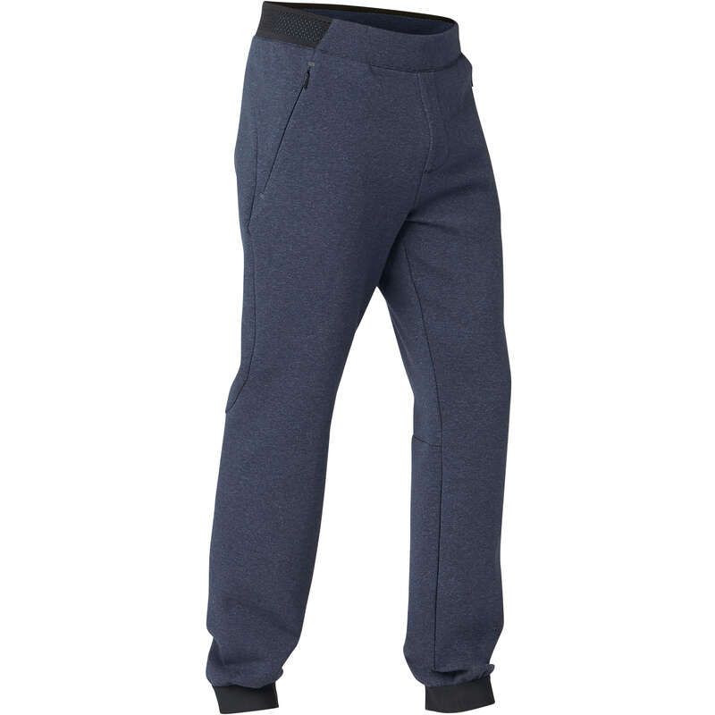 MAN GYM, PILATES COLD WEATHER APPAREL Activewear - 530 Slim Gym Bottoms - Blue DOMYOS - Men