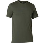 Men's Gym T-Shirt Slim Fit 500 - Dark Green