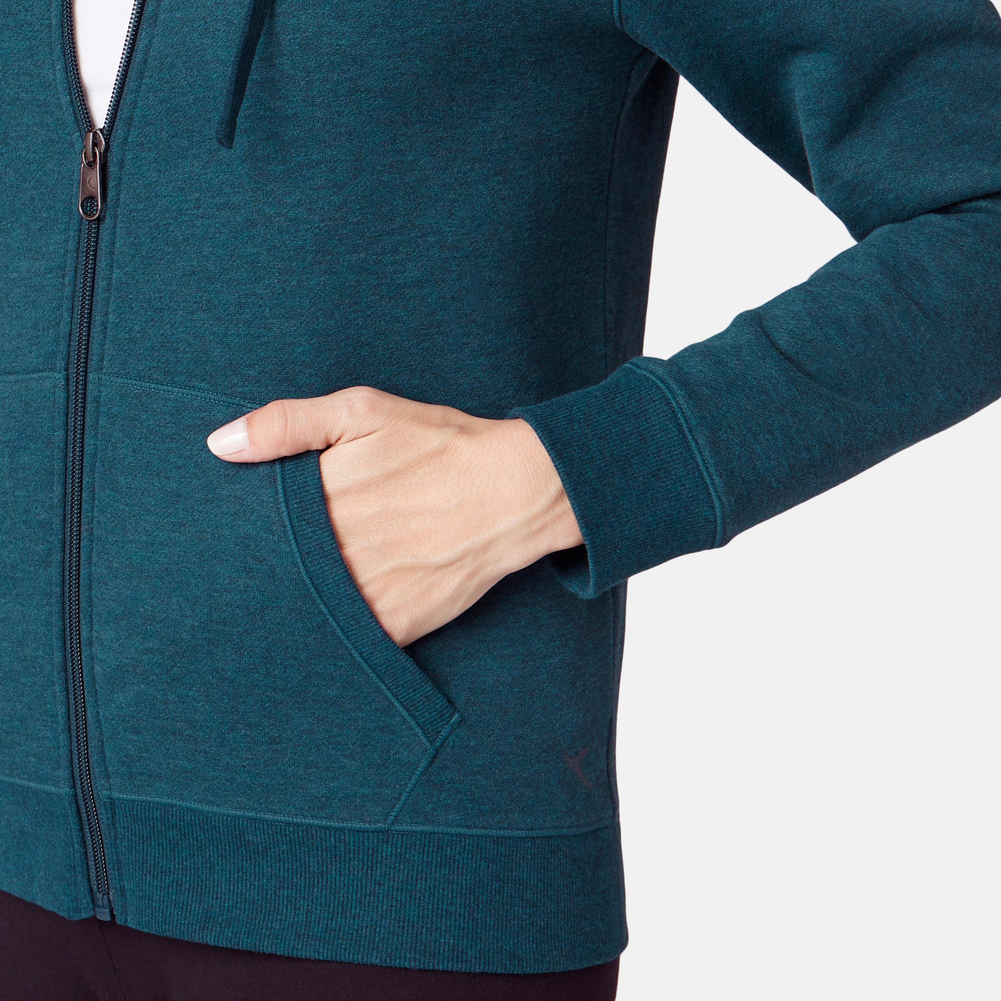520 Women's Pilates & Gentle Gym Hooded Jacket - Blue 6/7