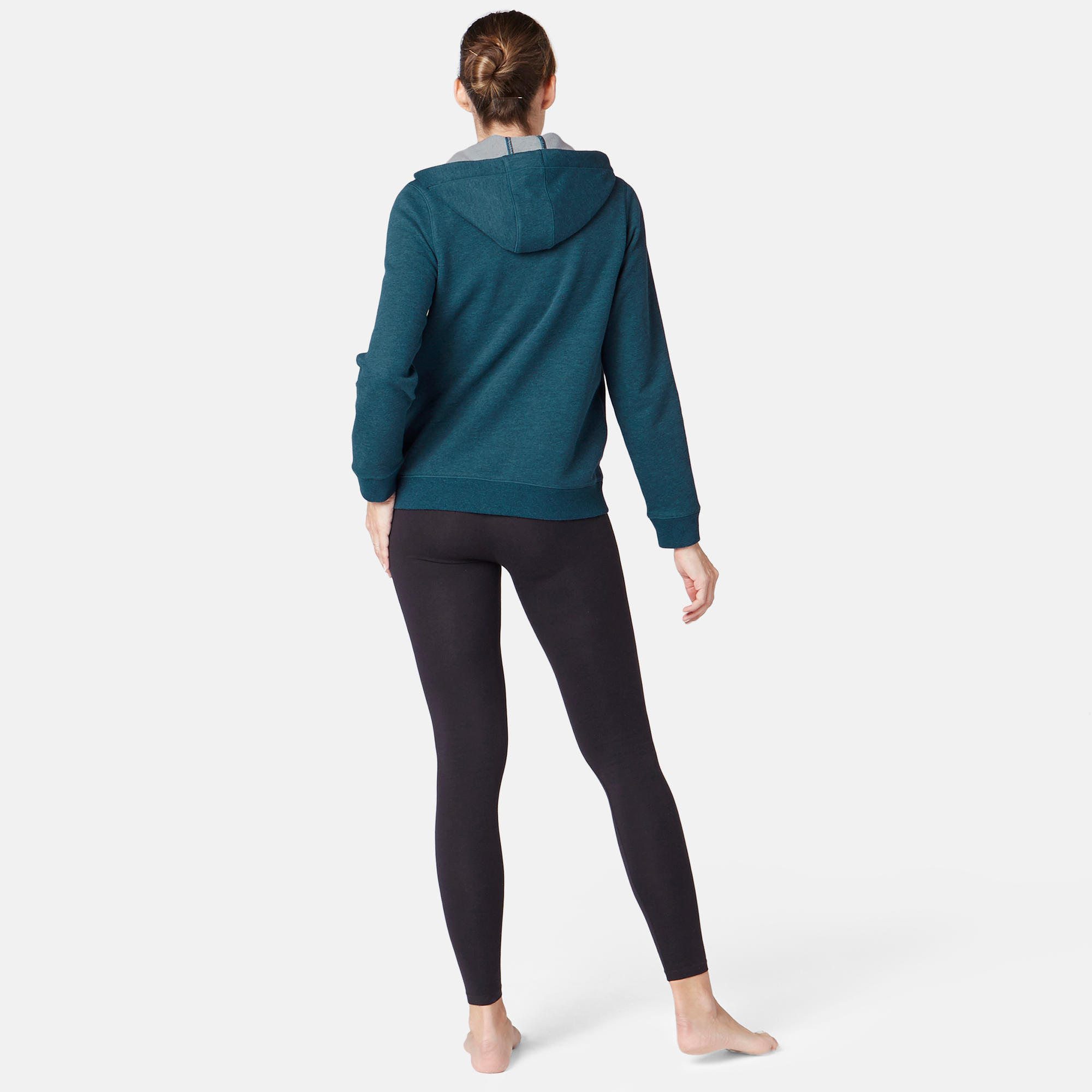 520 Women's Pilates & Gentle Gym Hooded Jacket - Blue 4/7