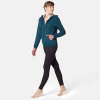 520 Women's Pilates & Gentle Gym Hooded Jacket - Blue