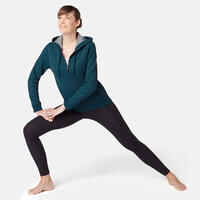 520 Women's Pilates & Gentle Gym Hooded Jacket - Blue