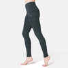 Women's Slim-Fit Fitness Leggings Fit+ 500 - Black Print