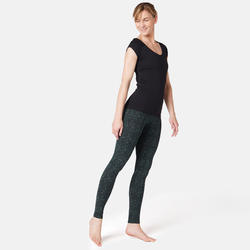Legging Fitness Femme - Fit+ noir imprimé