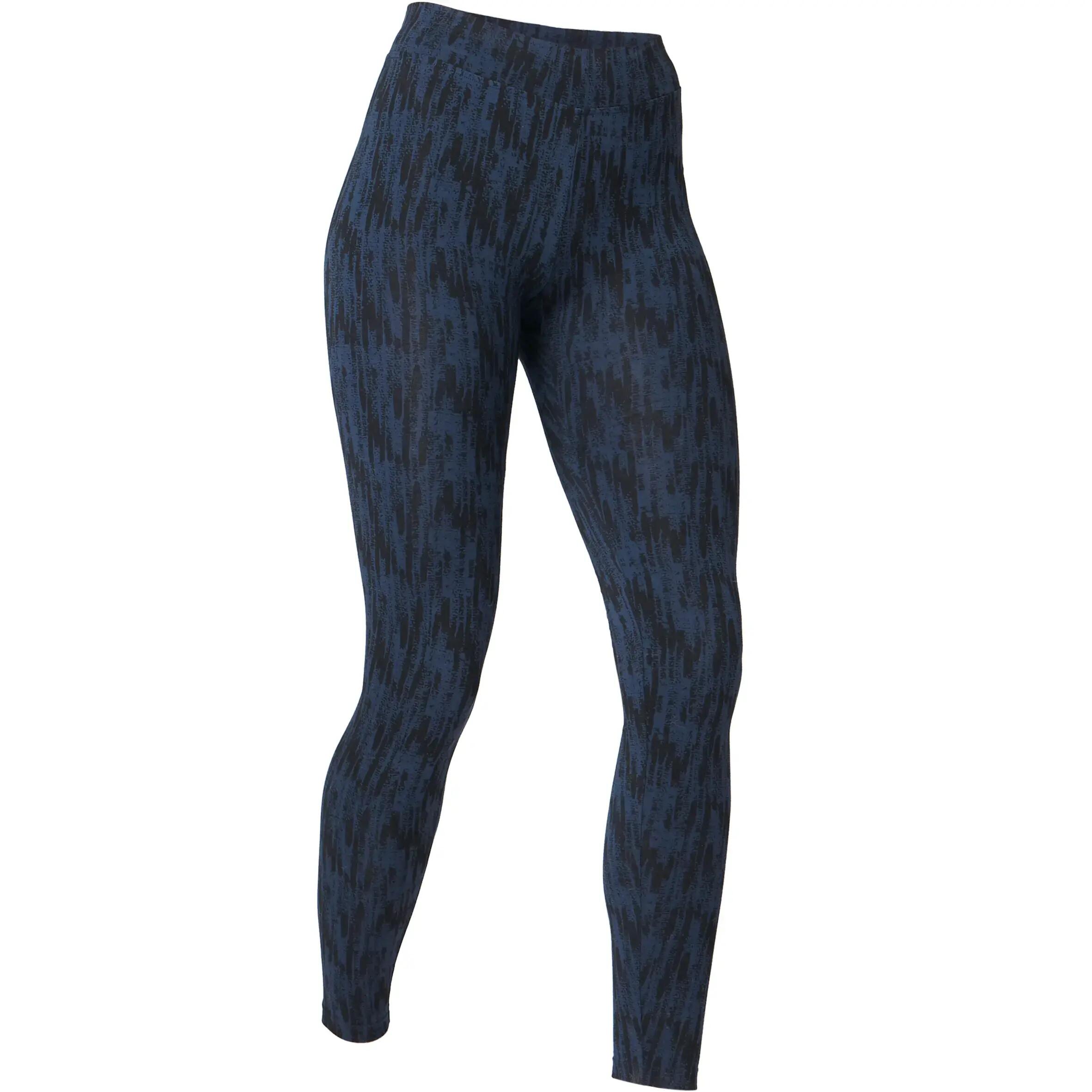 Women's stretchy cotton sports leggings, blue 7/7