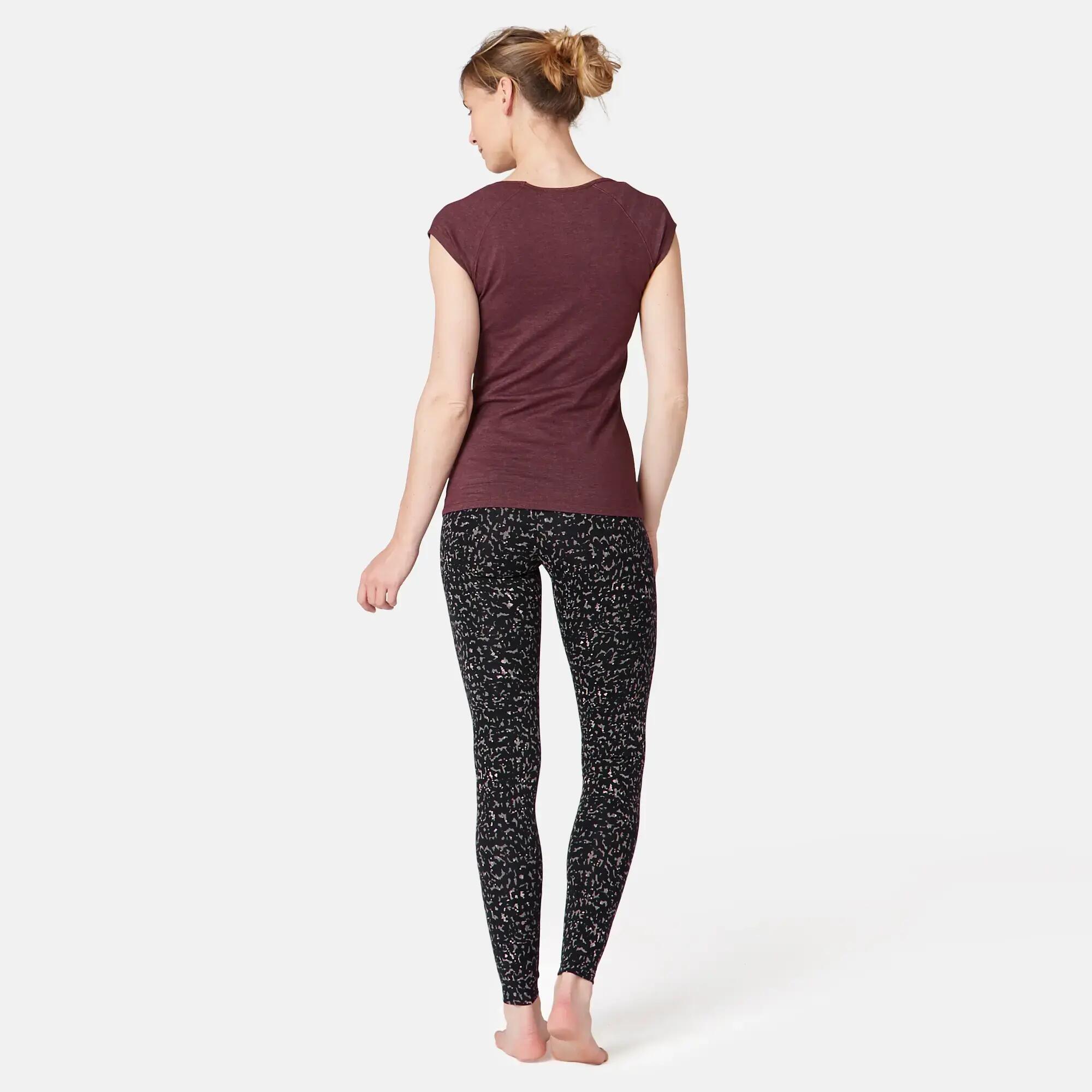 Women's stretchy cotton sports leggings, grey 4/7