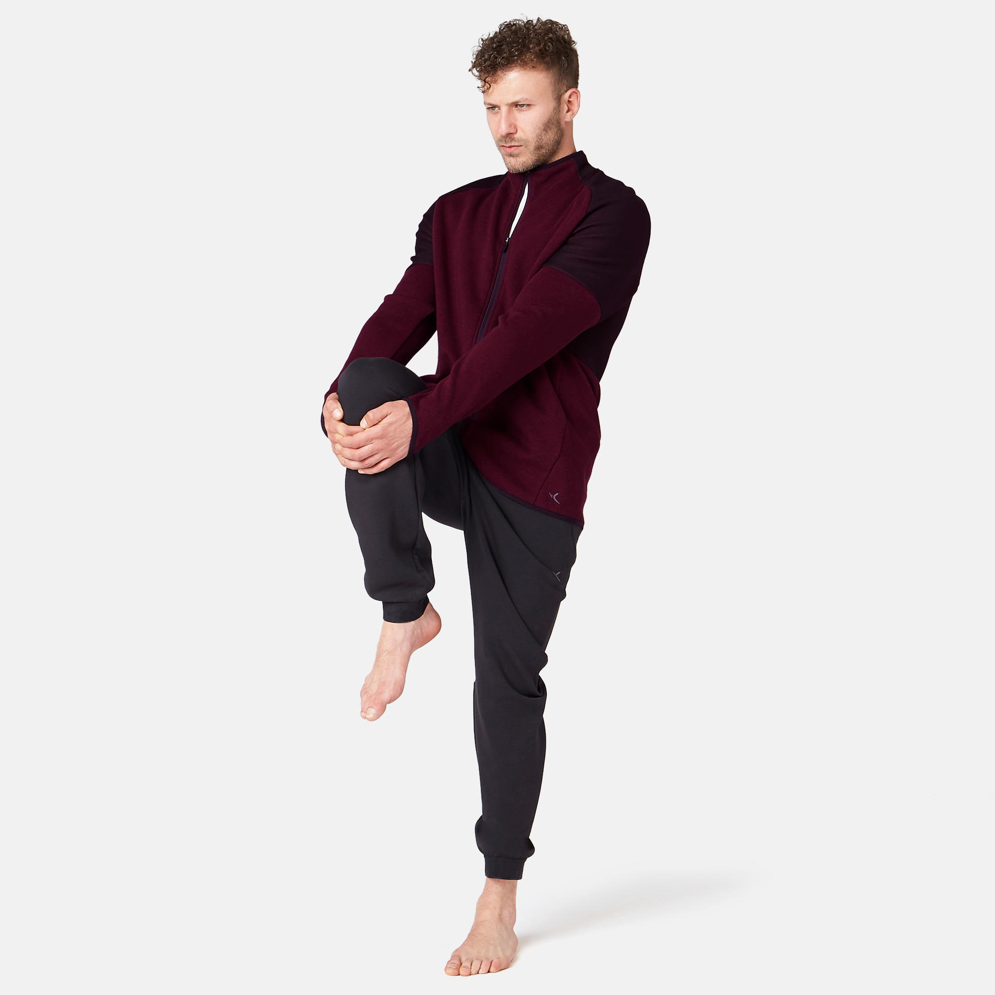 Men's Zip-Up Jacket Free Move - Burgundy 4/10