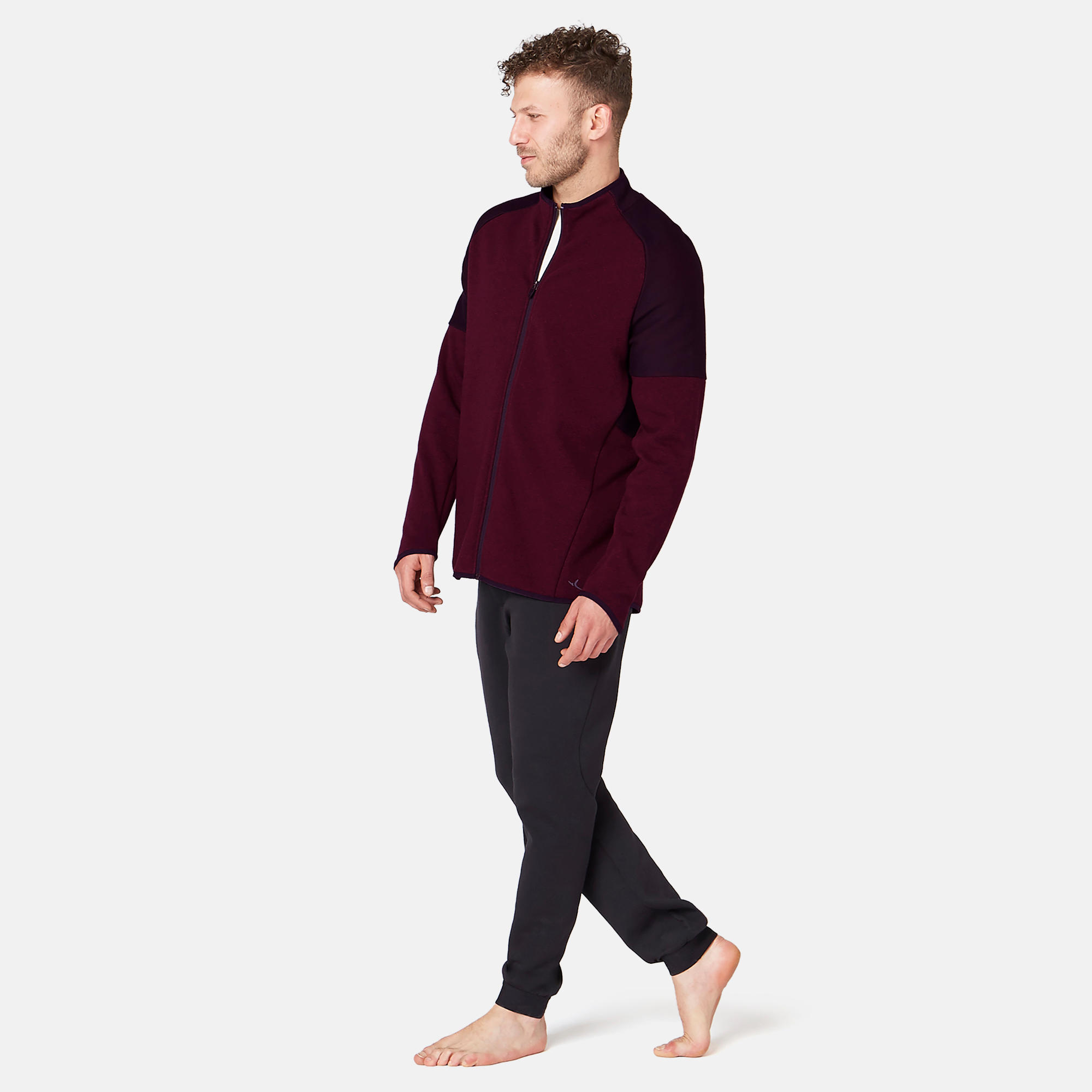 Men's Zip-Up Jacket Free Move - Burgundy 3/10
