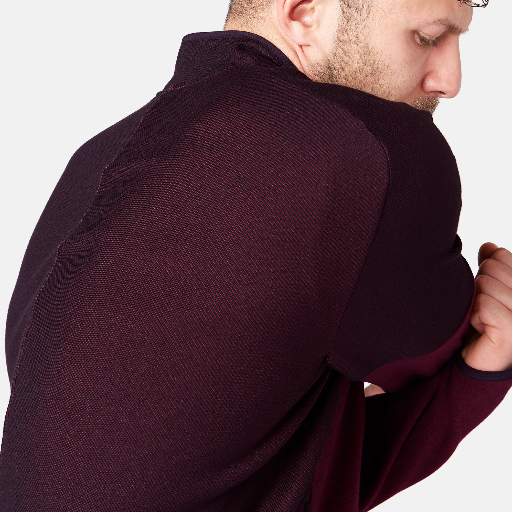 Men's Zip-Up Jacket Free Move - Burgundy 8/10