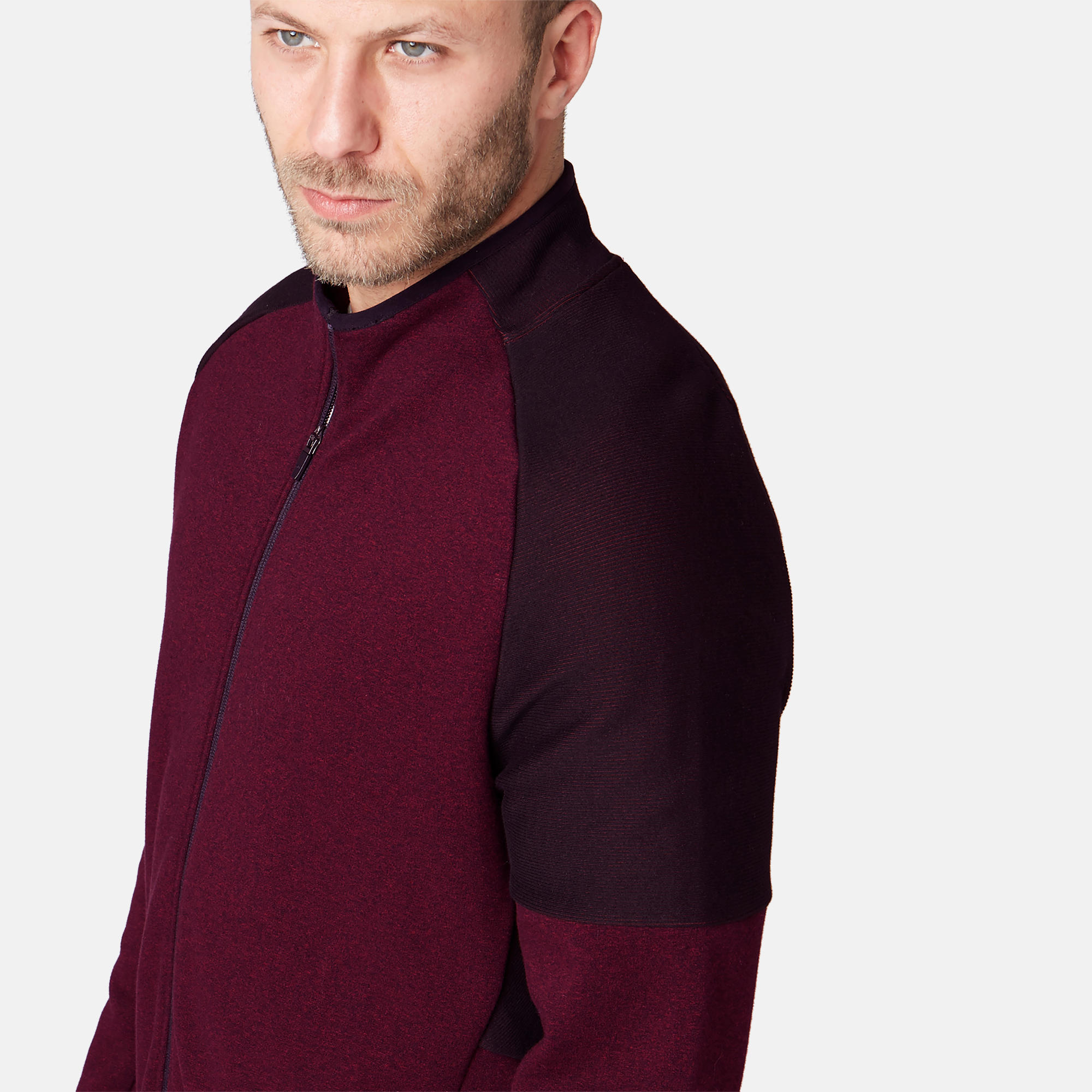Men's Zip-Up Jacket Free Move - Burgundy 6/10