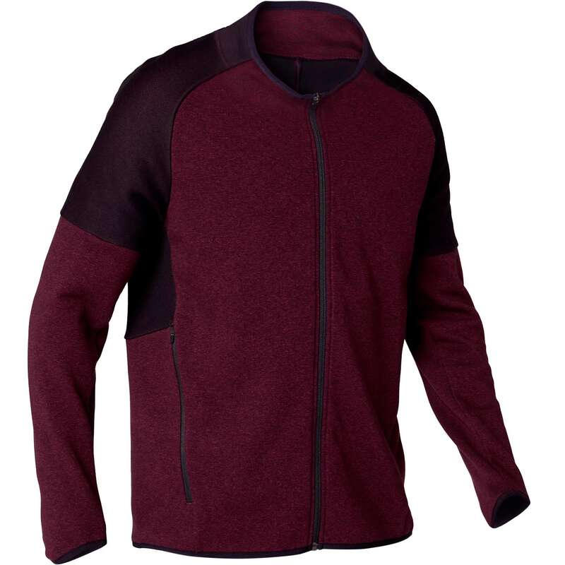 MAN GYM, PILATES COLD WEATHER APPAREL Activewear - 540 Gym Jacket - Burgundy DOMYOS - Men