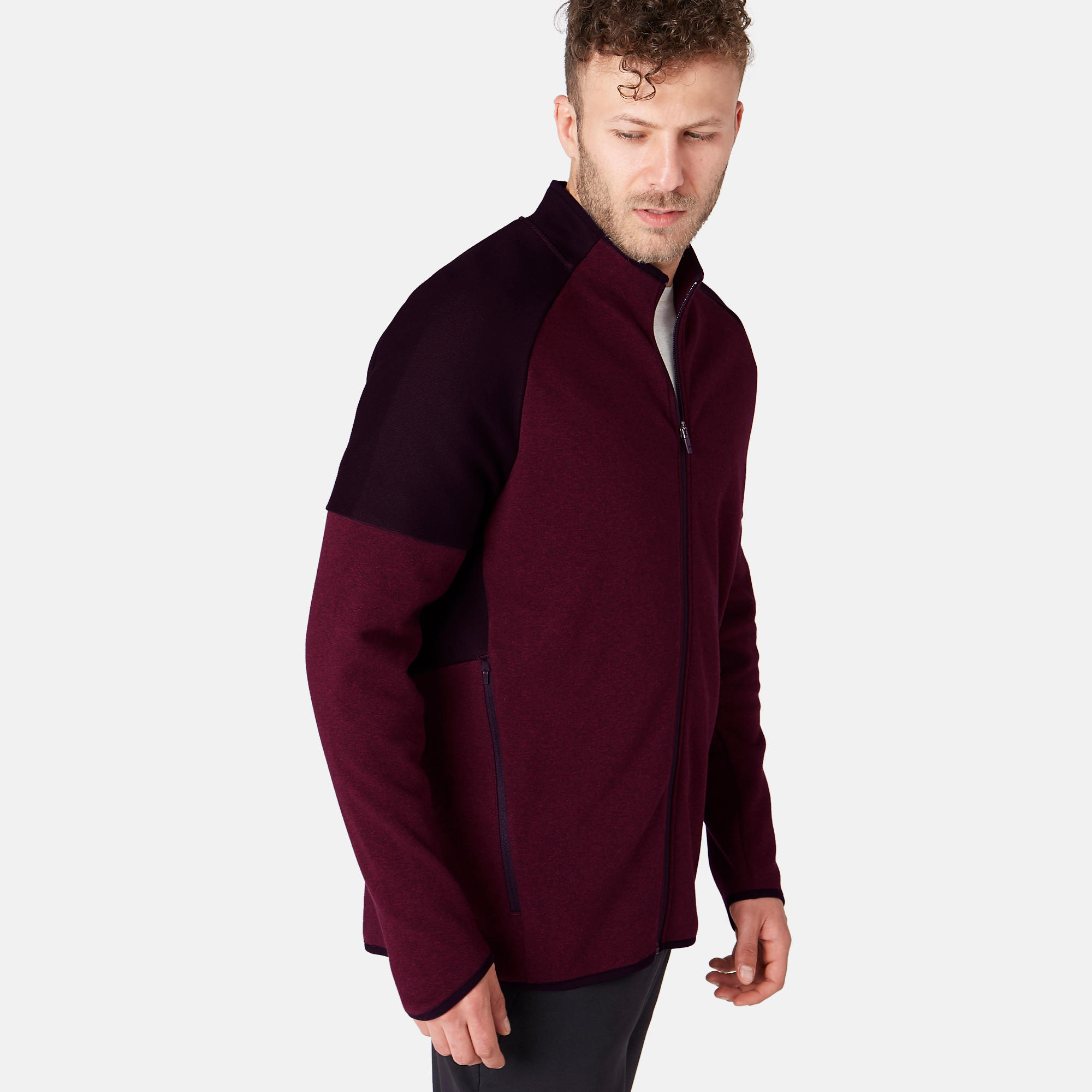 Men's Zip-Up Jacket Free Move - Burgundy 2/10
