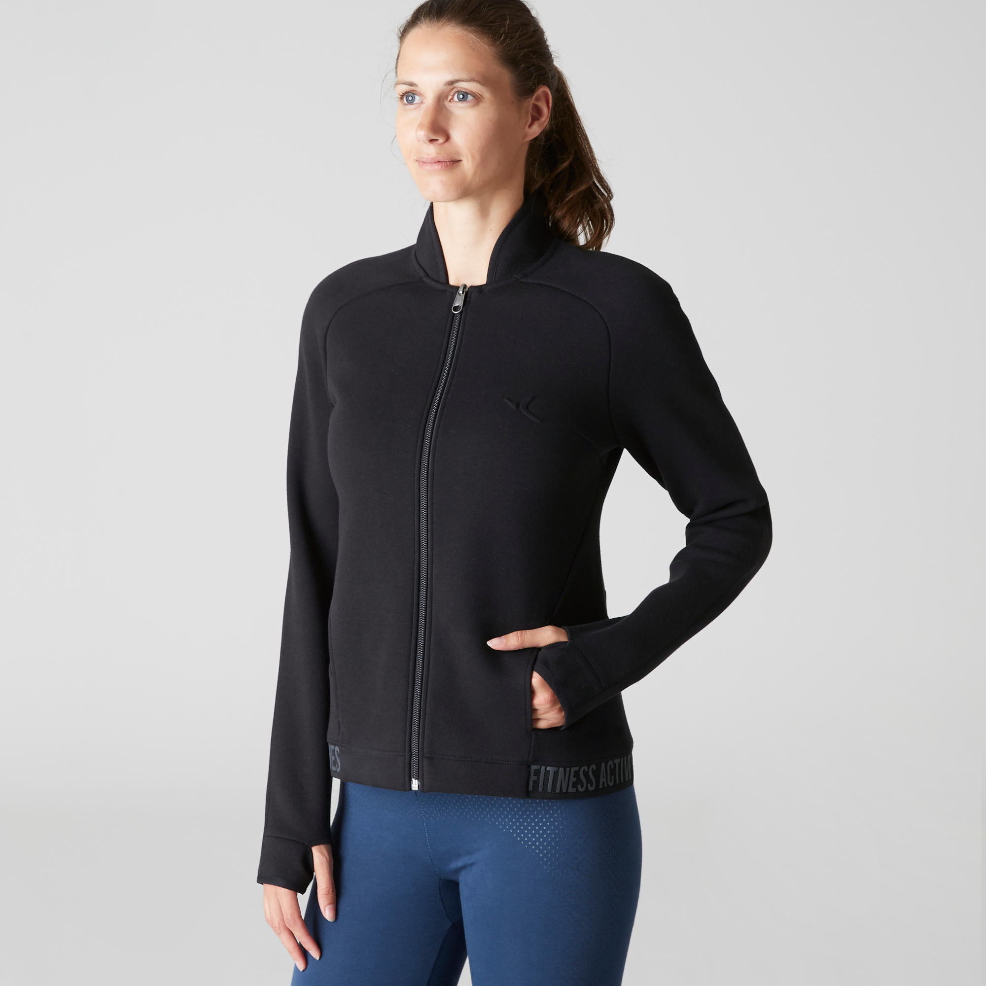 520 Spacer Women's Gentle Gym & Pilates Jacket - Black 2/8