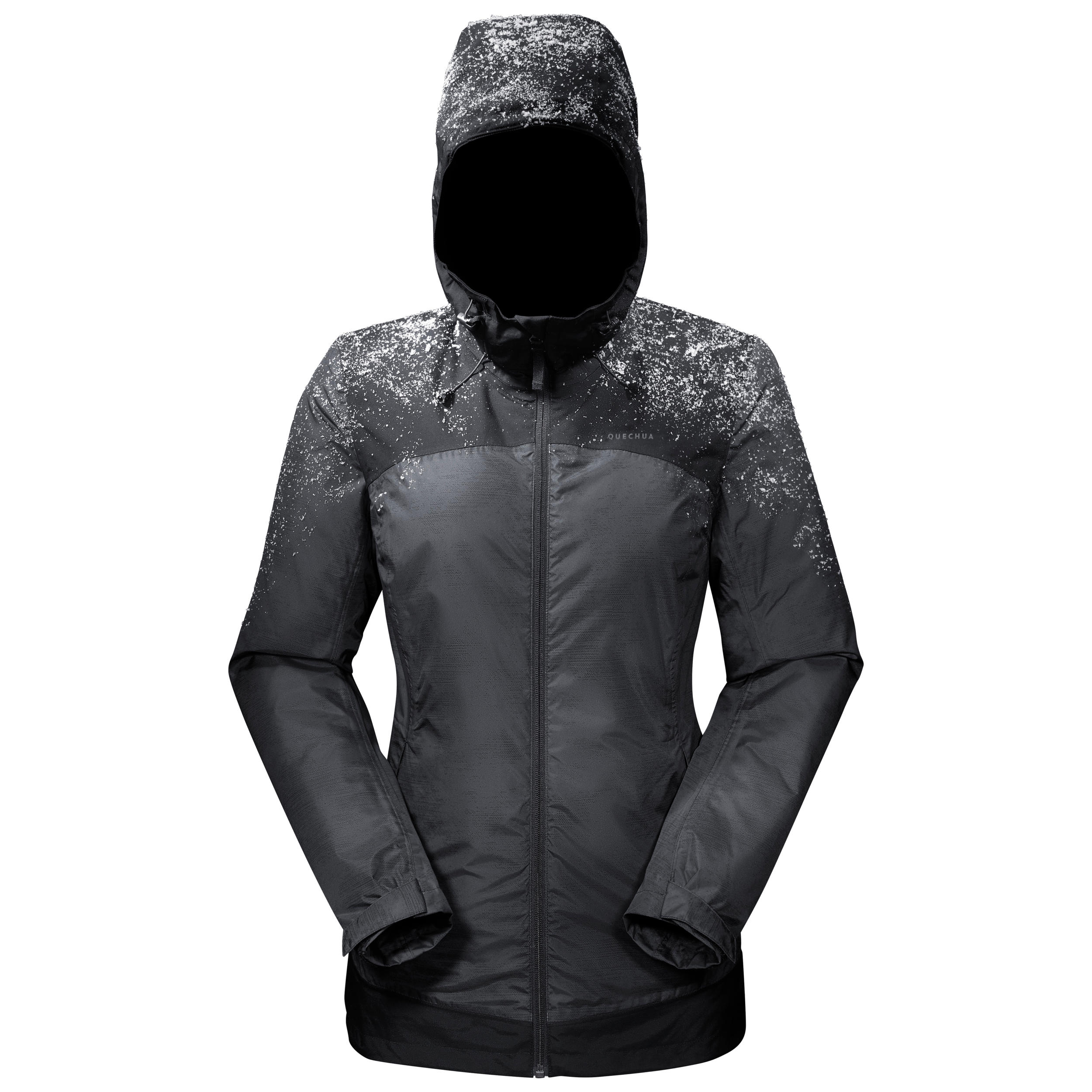 Buy Women s Snow Hiking Jacket X Warm 10 C Water Repellent Black Online Decathlon