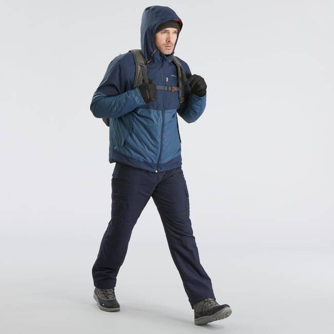 Buy Mens Snow Hiking Jacket X Warm 10°C Water Repellent Blue