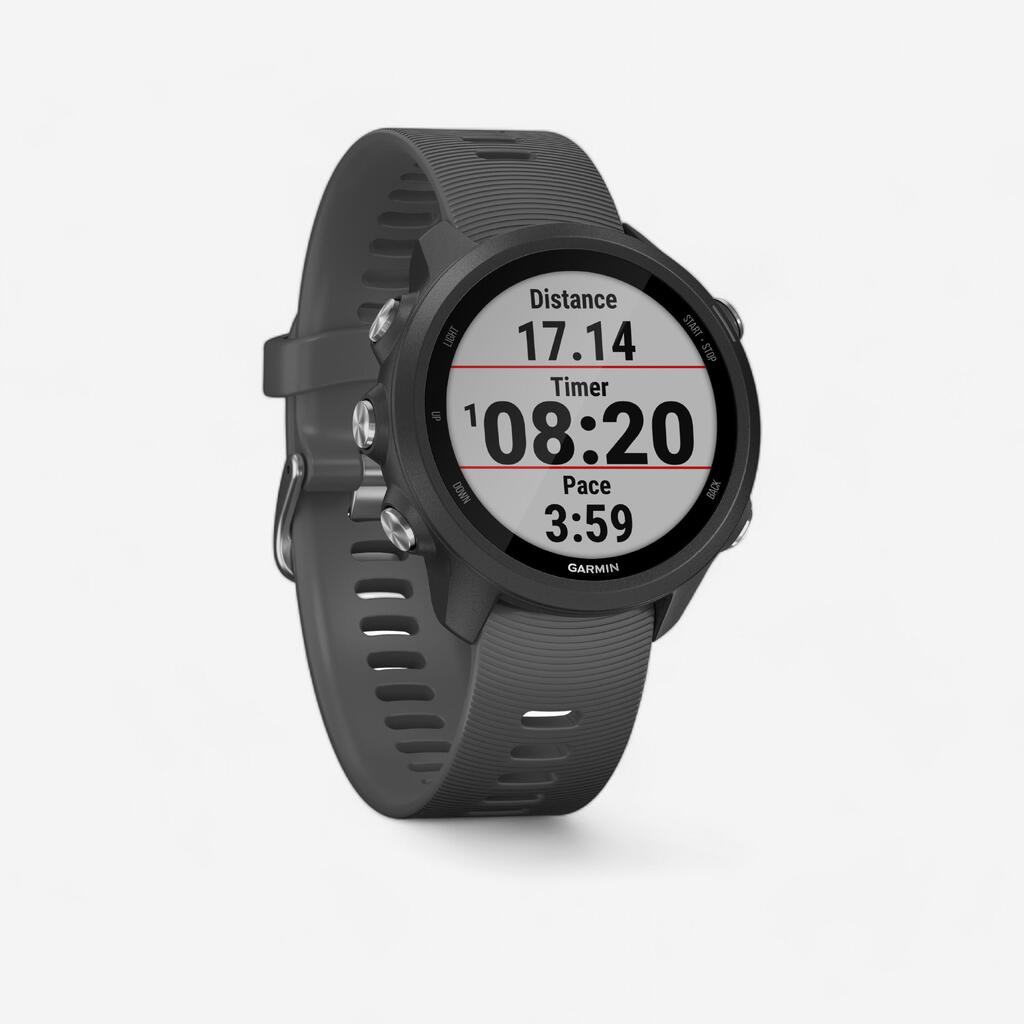 Kardio GPS hodinky Forerunner 245 sivé