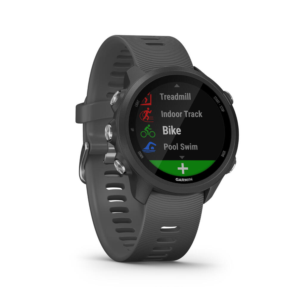 Kardio GPS hodinky Forerunner 245 sivé