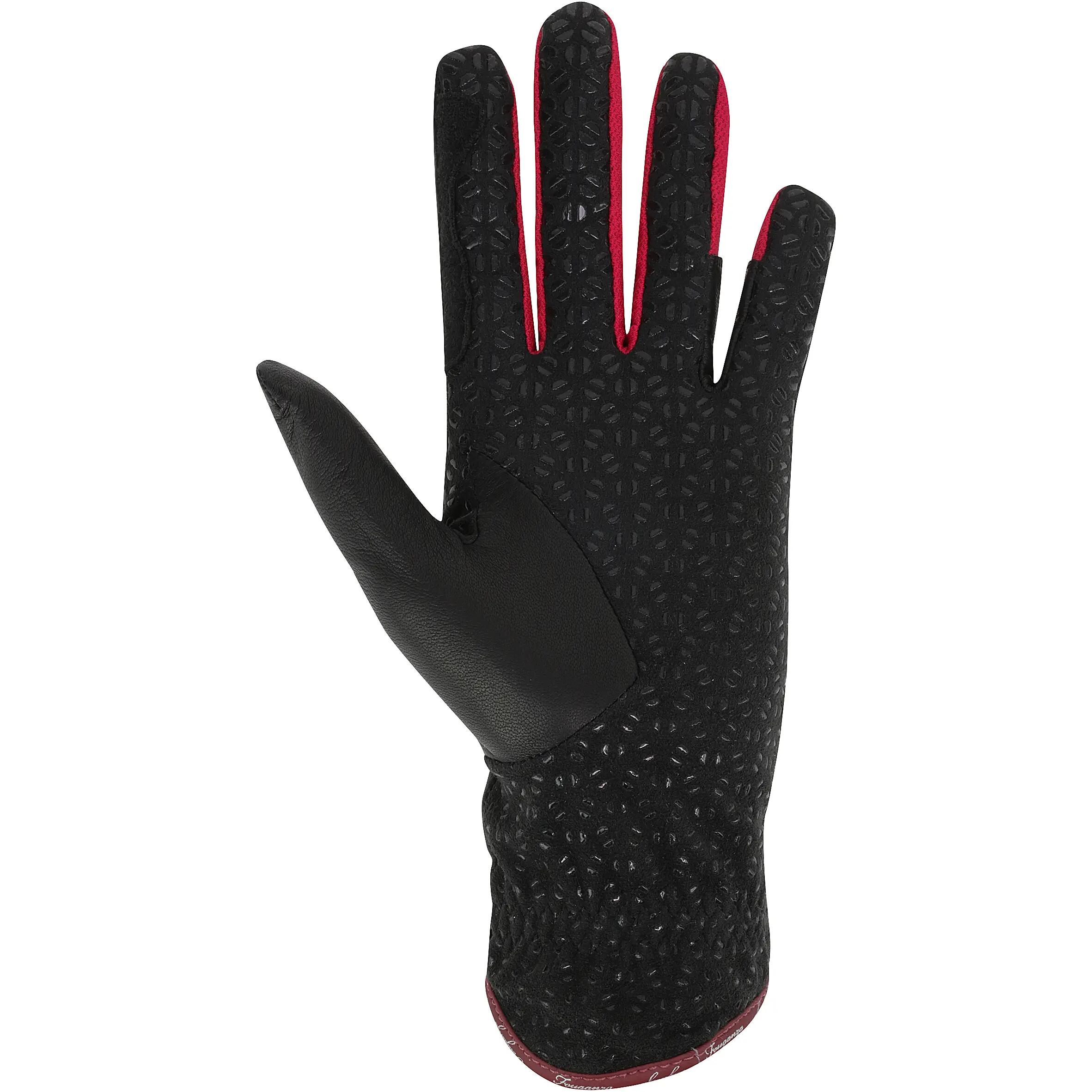 Performer Adult Horse Riding Gloves - Black/Pink 2/8