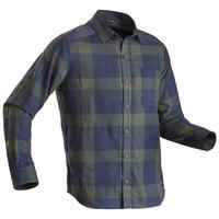 Men's Travel Trekking Shirt - TRAVEL500 WARM - Green