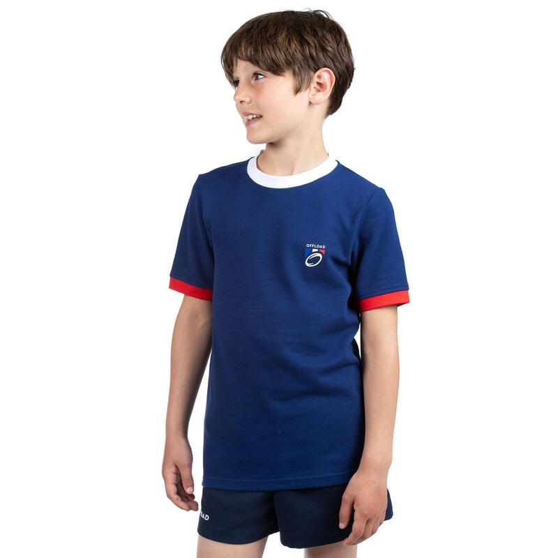 Dětský ragbyový dres pro fanoušky týmu Francie 2019 modrý