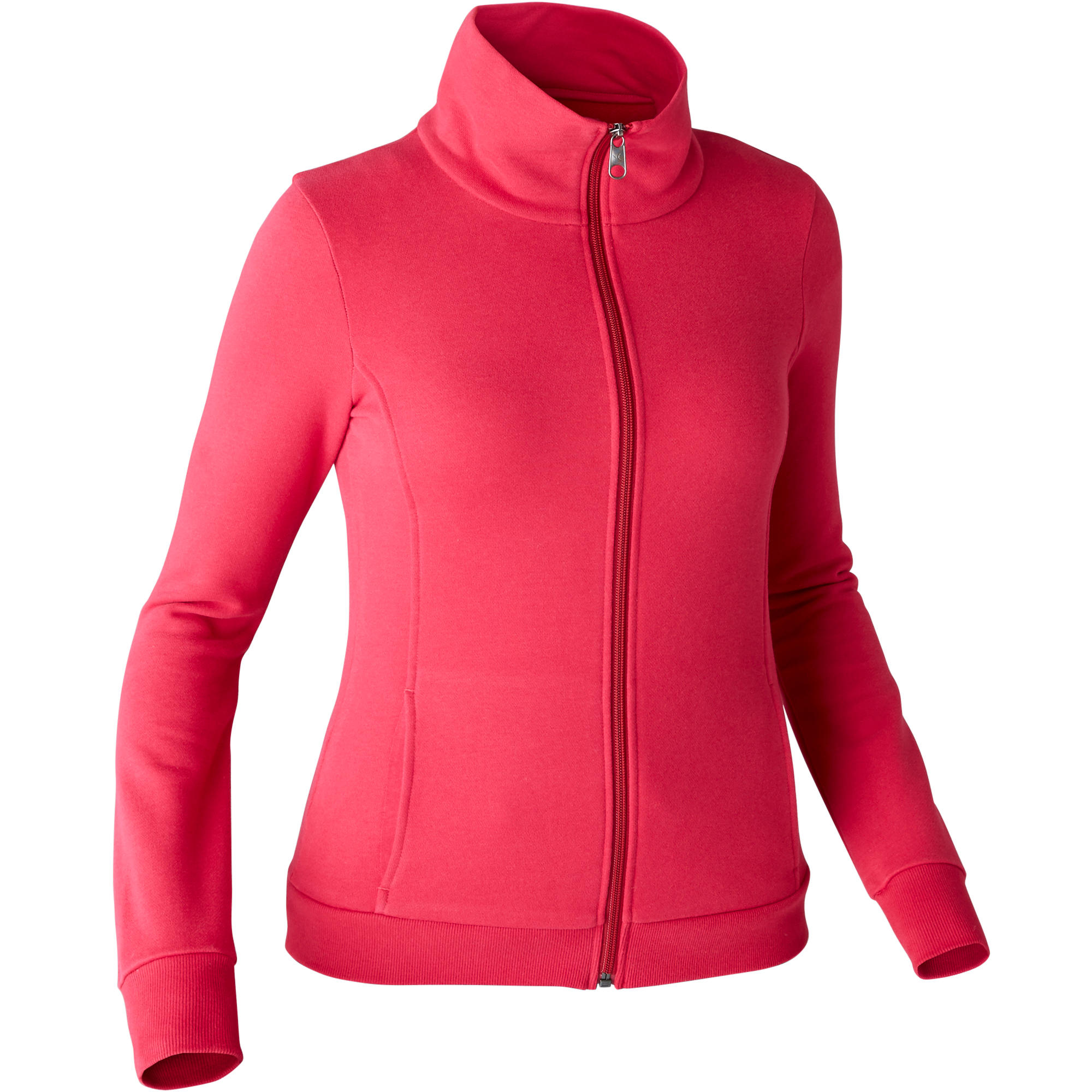 Second Life - 500 Women's High-Neck Pilates Gentle Gym Jacket - Dark Red - EXCELLENT 7/7