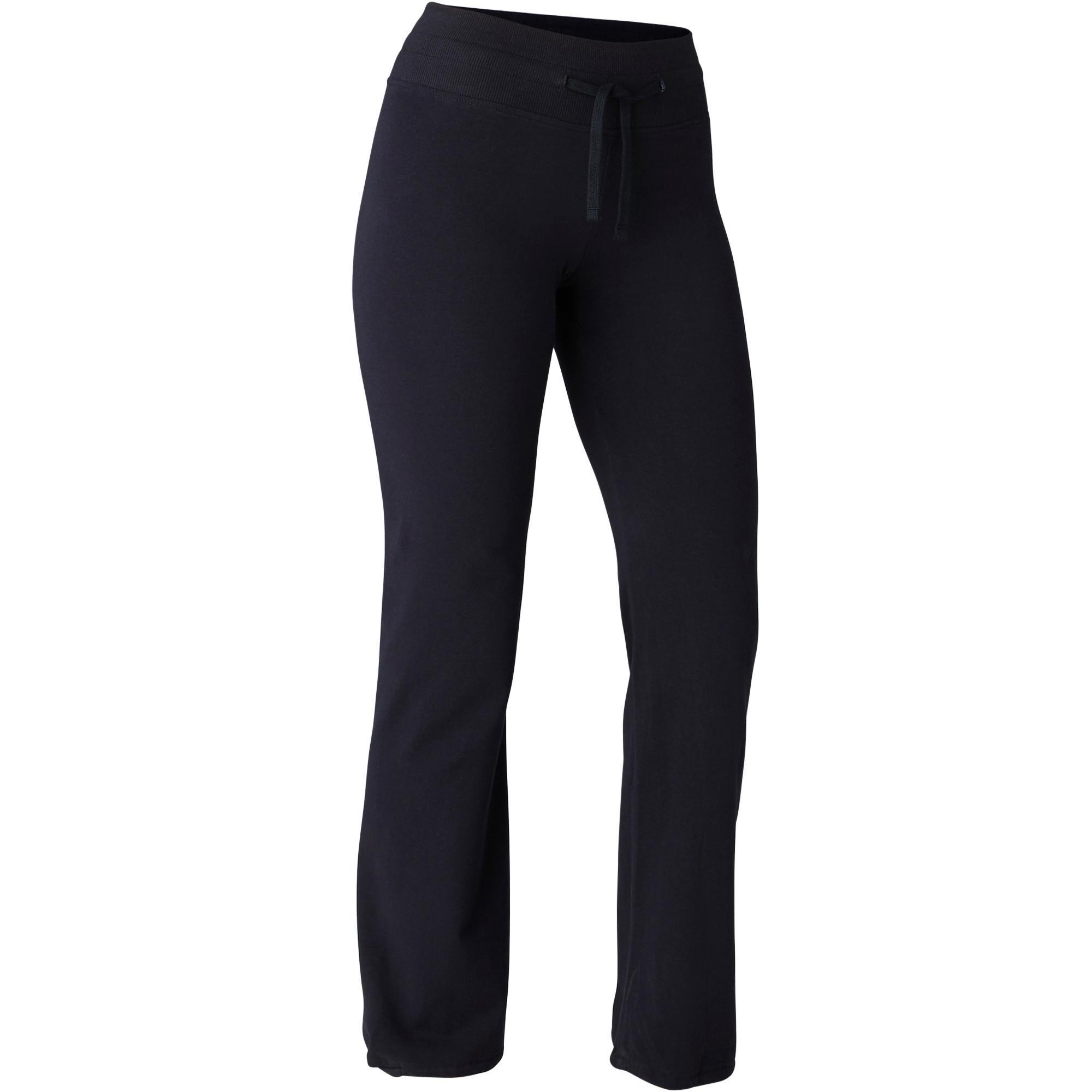 Domyos Legging Confort 500 Regular Fit Pilates En Lichte Gym Dames Zwart domyos kopen in de aanbieding