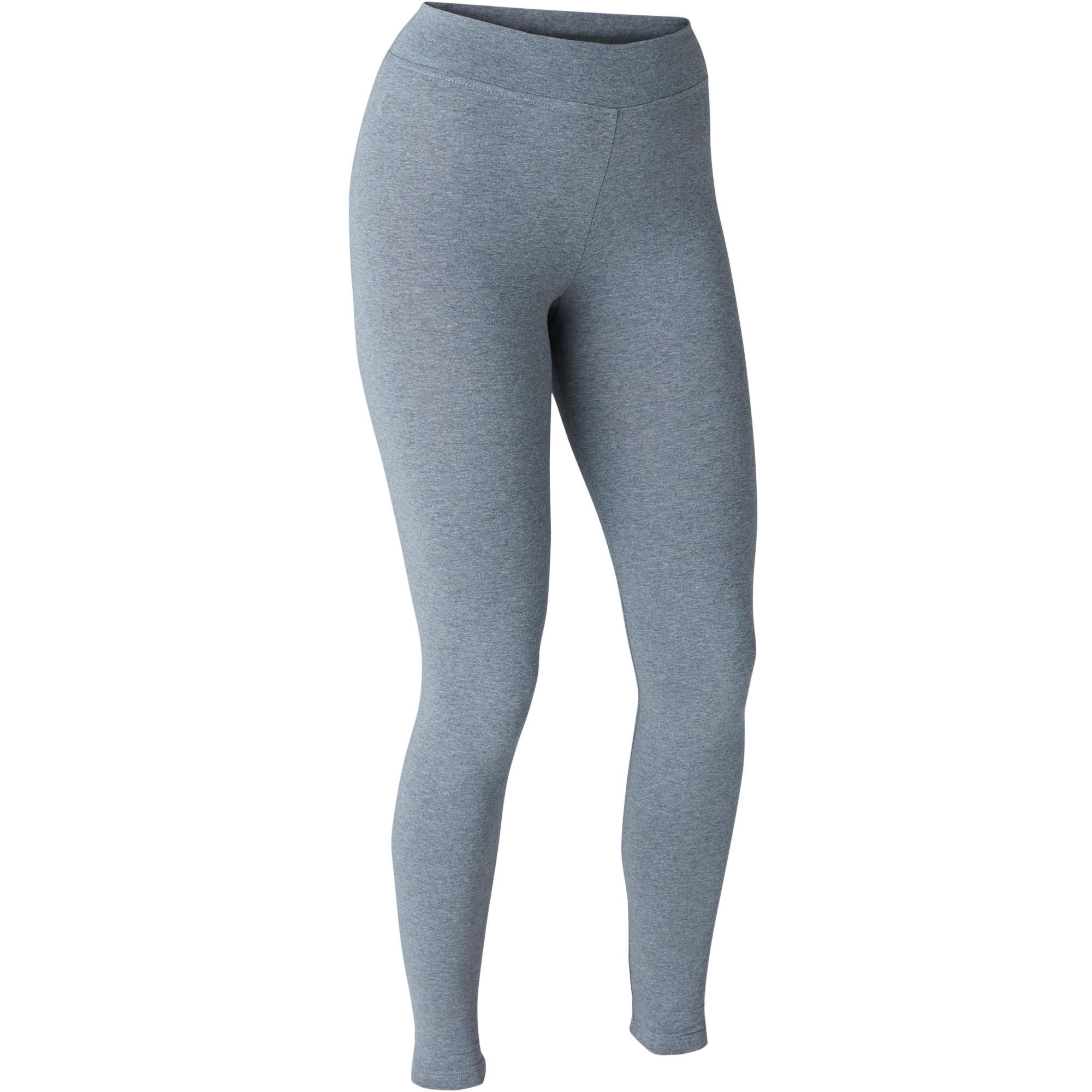 Domyos Legging Fit 500 Slim Pilates En Lichte Gym Dames Grijs domyos kopen in de aanbieding