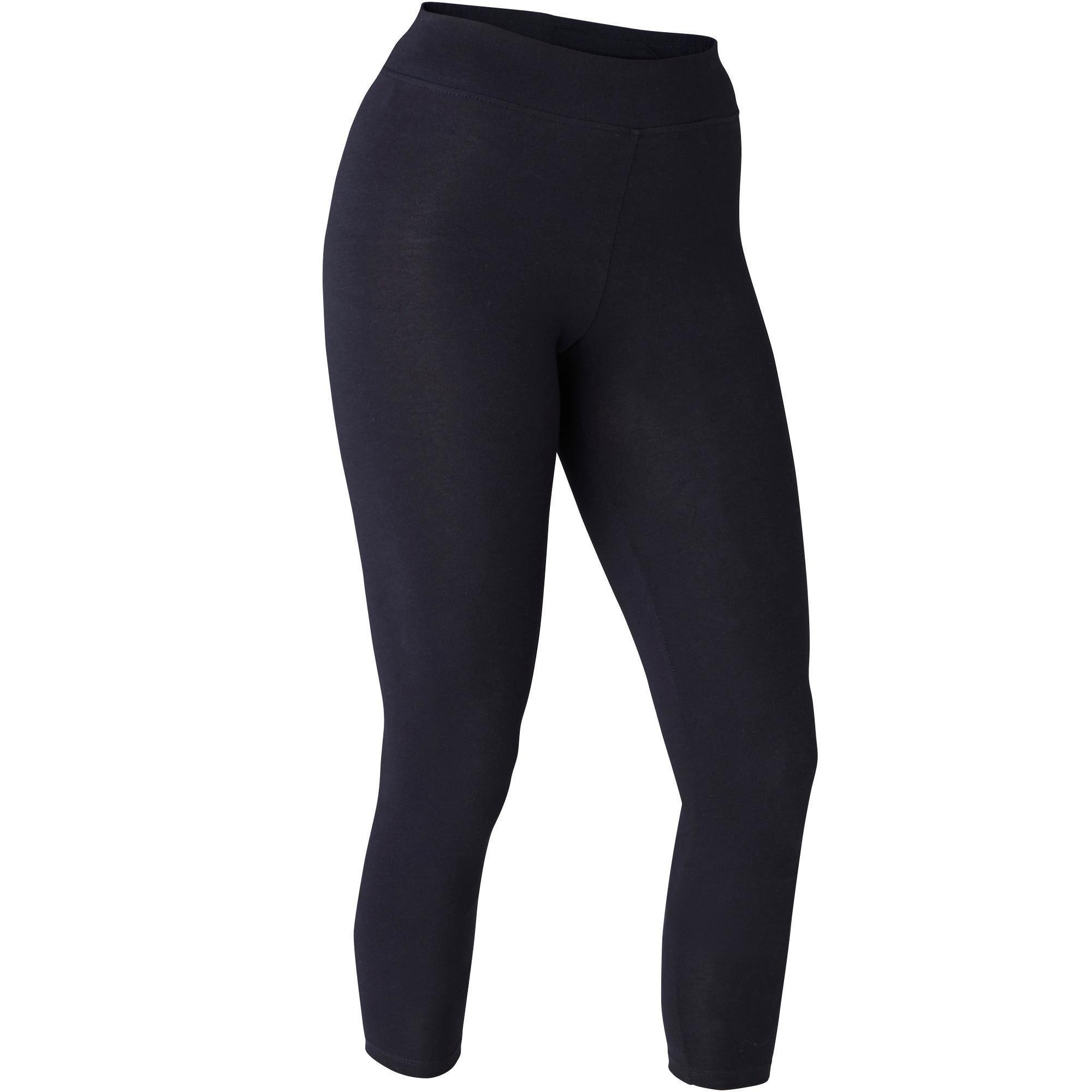 Domyos 78 Legging Fit 500 Slim Pilates En Lichte Gym Dames Zwart domyos kopen in de aanbieding