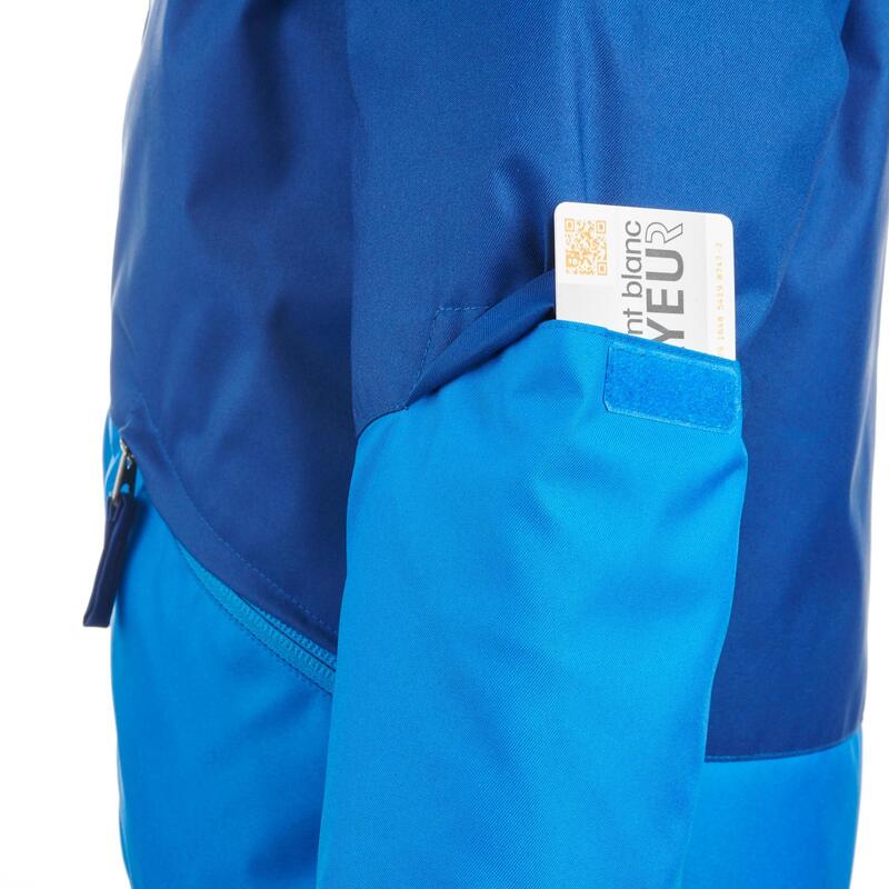 Warme en waterdichte ski-jas voor kinderen 100 blauw