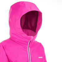 Kids’ Warm and Waterproof Ski Jacket – 100 Pink