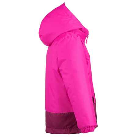 Kids’ Warm and Waterproof Ski Jacket – 100 Pink