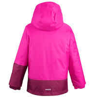 Kids’ Warm and Waterproof Ski Jacket – 100 Pink