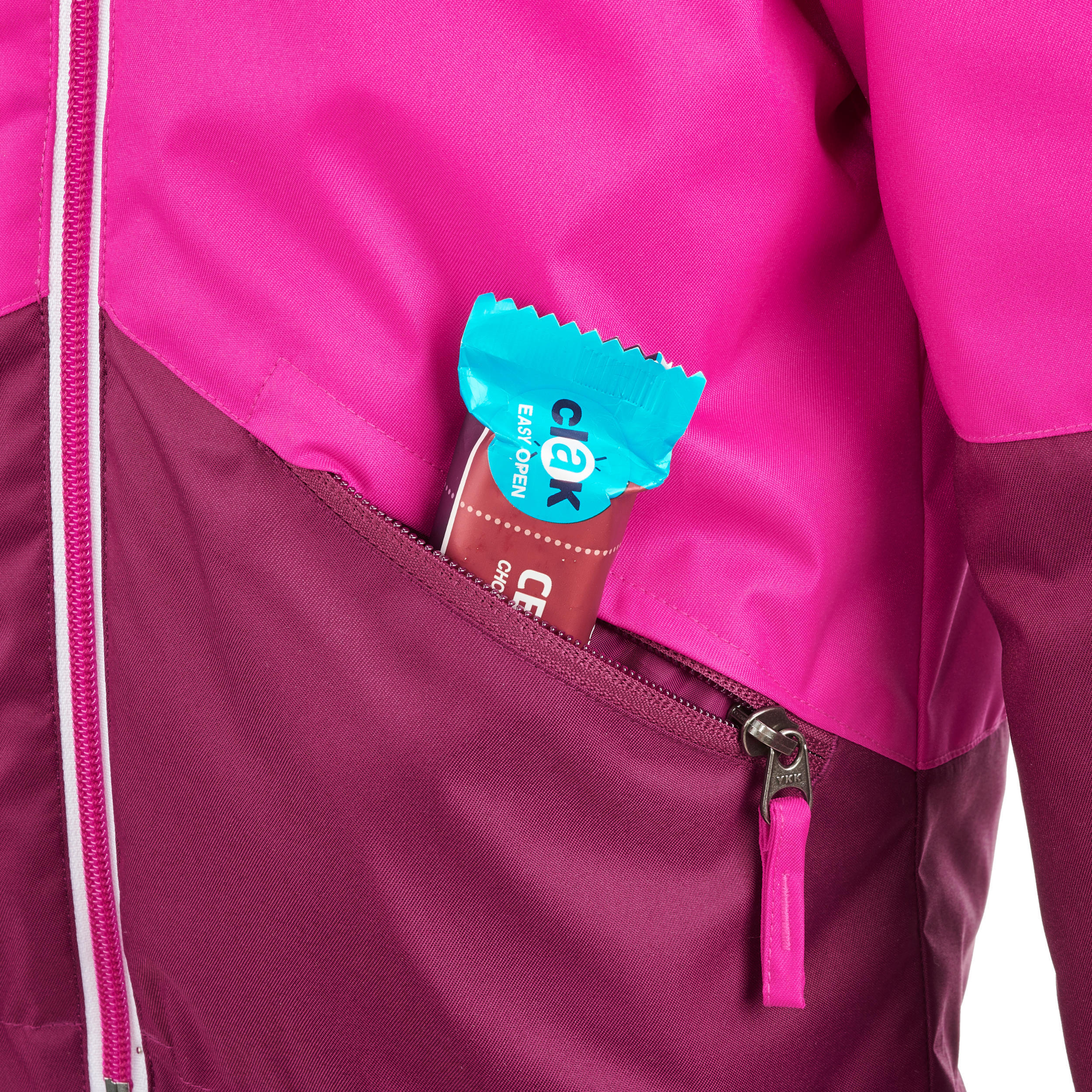 Kids’ Warm and Waterproof Ski Jacket – 100 Pink 5/9
