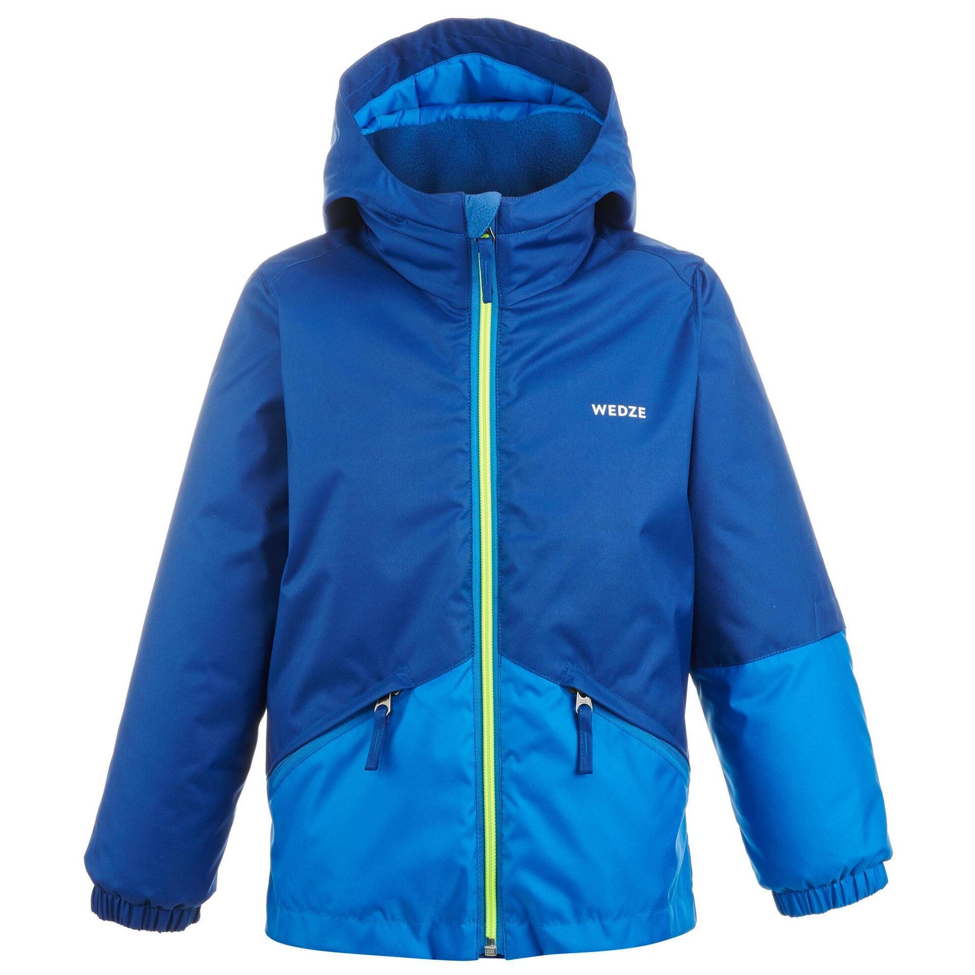 Kids Skiing Waterproof Winter Jacket 100 - Blue