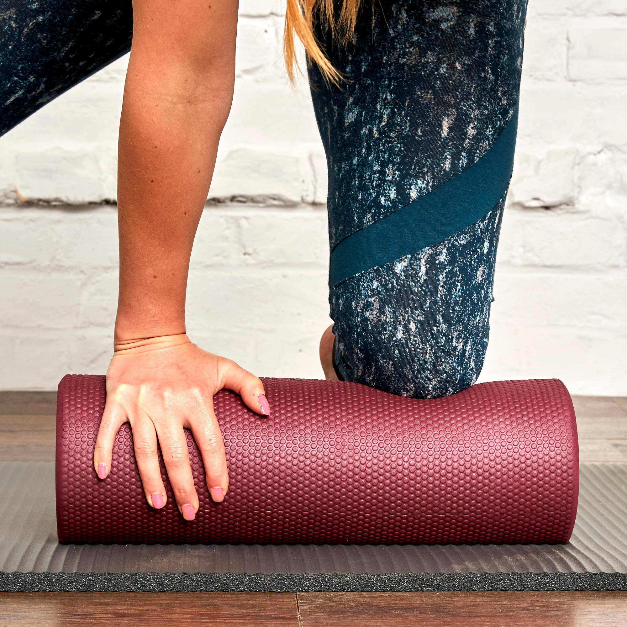 Gym Mini Foam Roller Length 38 cm Diameter 13 cm - Purple -  4
