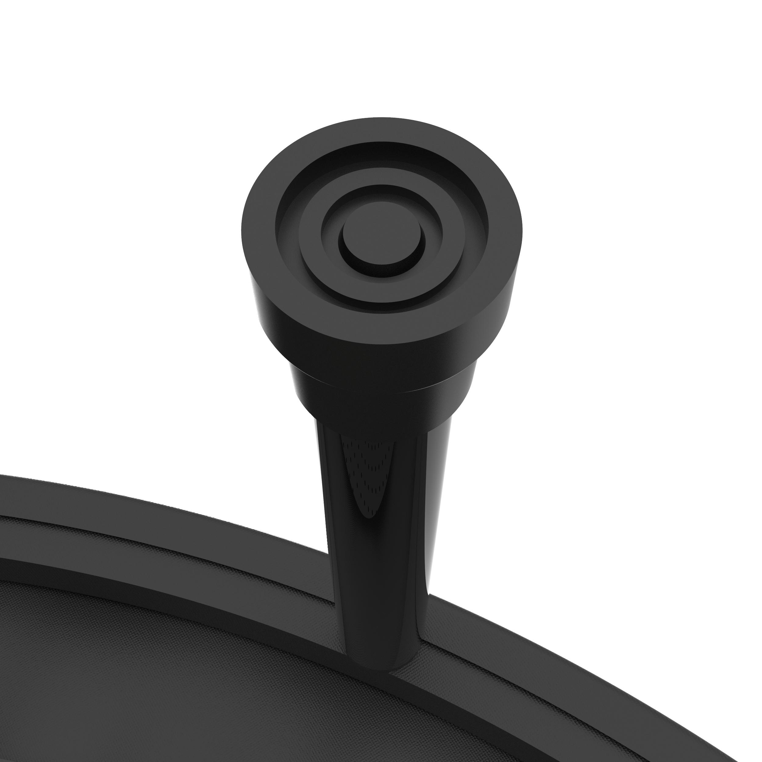 Trampoline with 36 Springs, Supports upto 100Kg Weight Fit Trampo 100 - Black