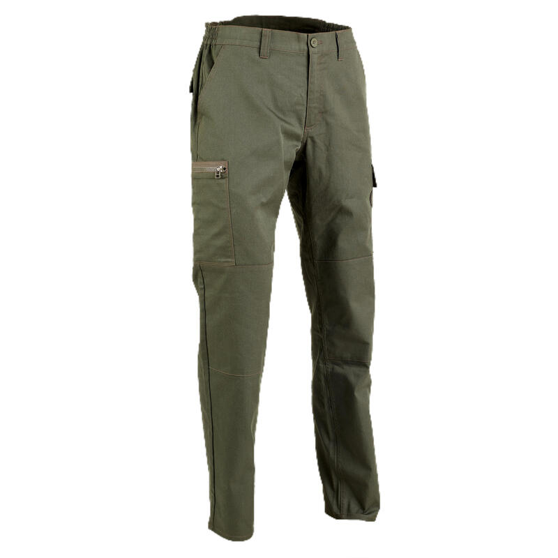 Pantalón De Caza Hombre Steppe 300 Edición limitada Verde Regular Multibolsillos