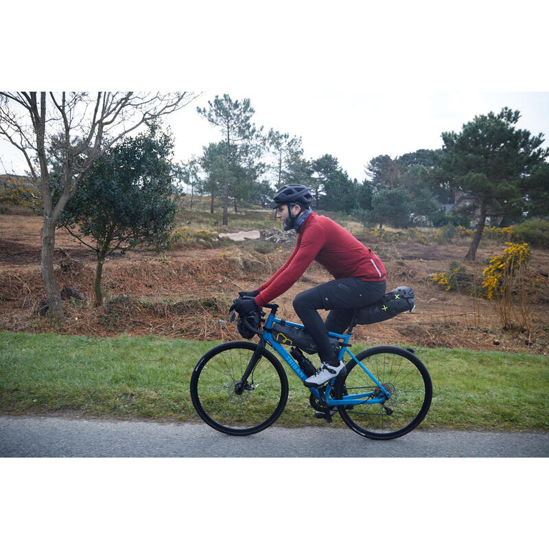 CAMISOLA BICICLETA DE ESTRADA HOMEM EM LÃ DE MERINO GRVL900 BORDÔ