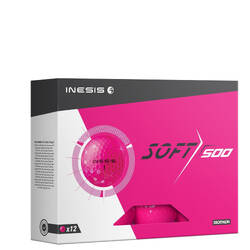 GOLF BALLS x12 - INESIS SOFT 500 PINK