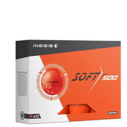 GOLF BALLS x12 - INESIS SOFT 500 ORANGE