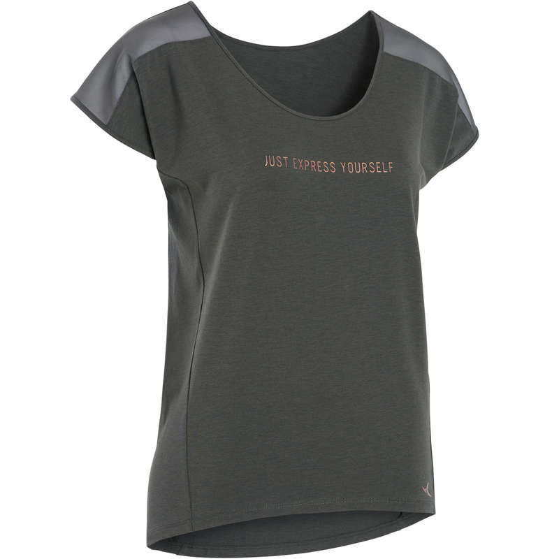 WOMEN MODERN JAZZ DANCE APPAREL, TOEPADS Street Dance and Urban Dance - Women's Modern Dance T-Shirt DOMYOS - Sports