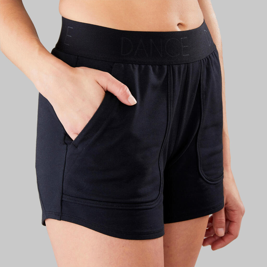 Women's Fitted Modern Dance Shorts - Black