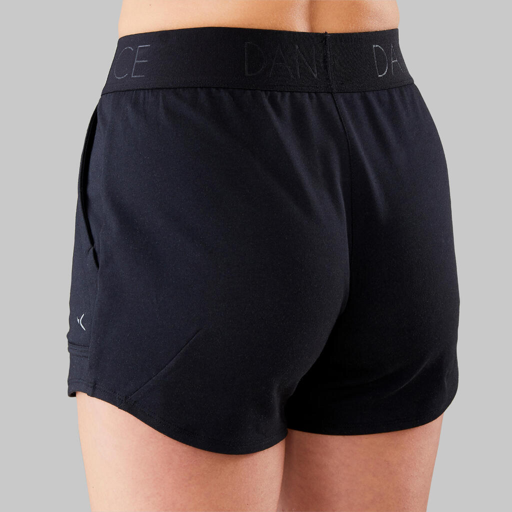 Women's Fitted Modern Dance Shorts - Black