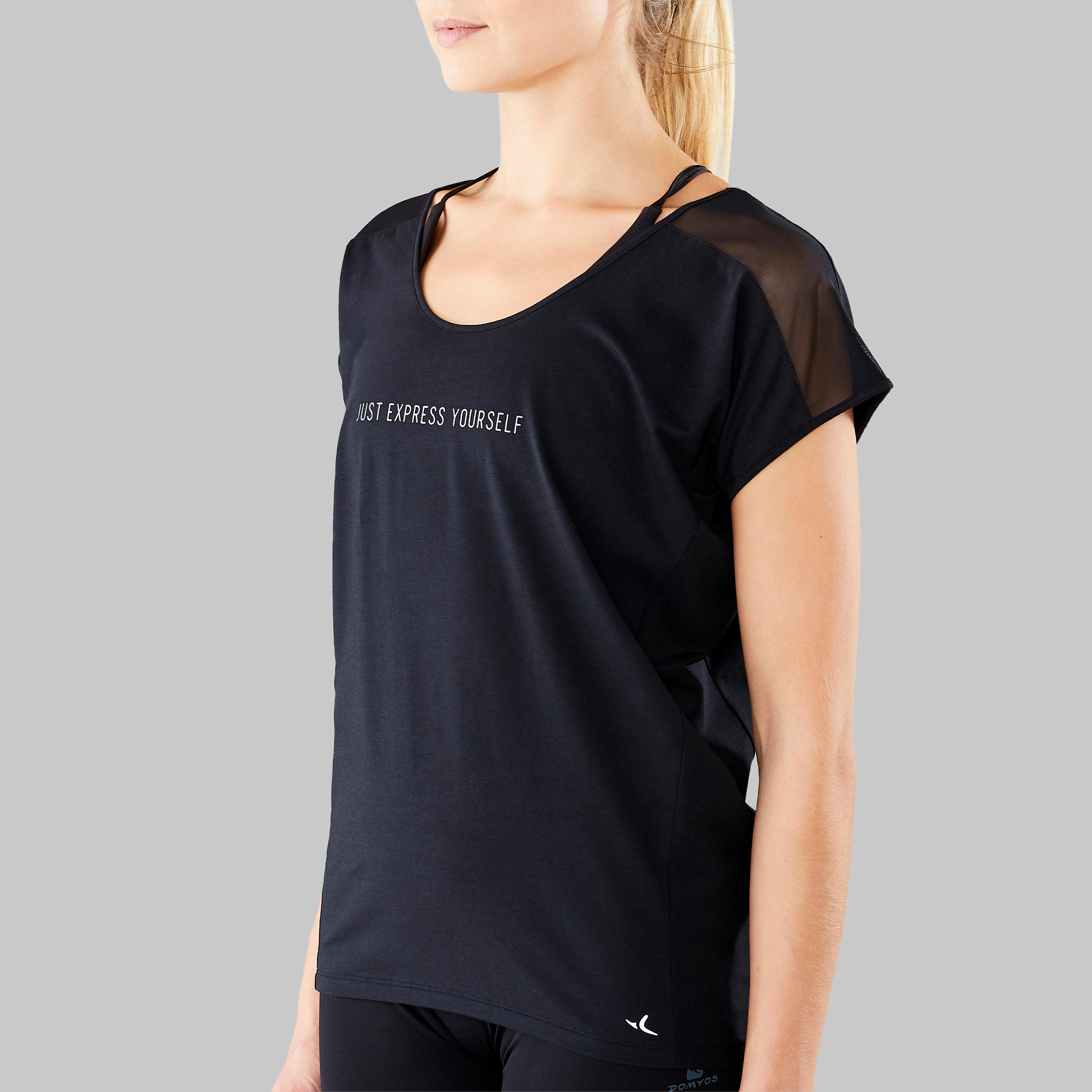 Women's Modern Dance Message T-Shirt - Black 7/13