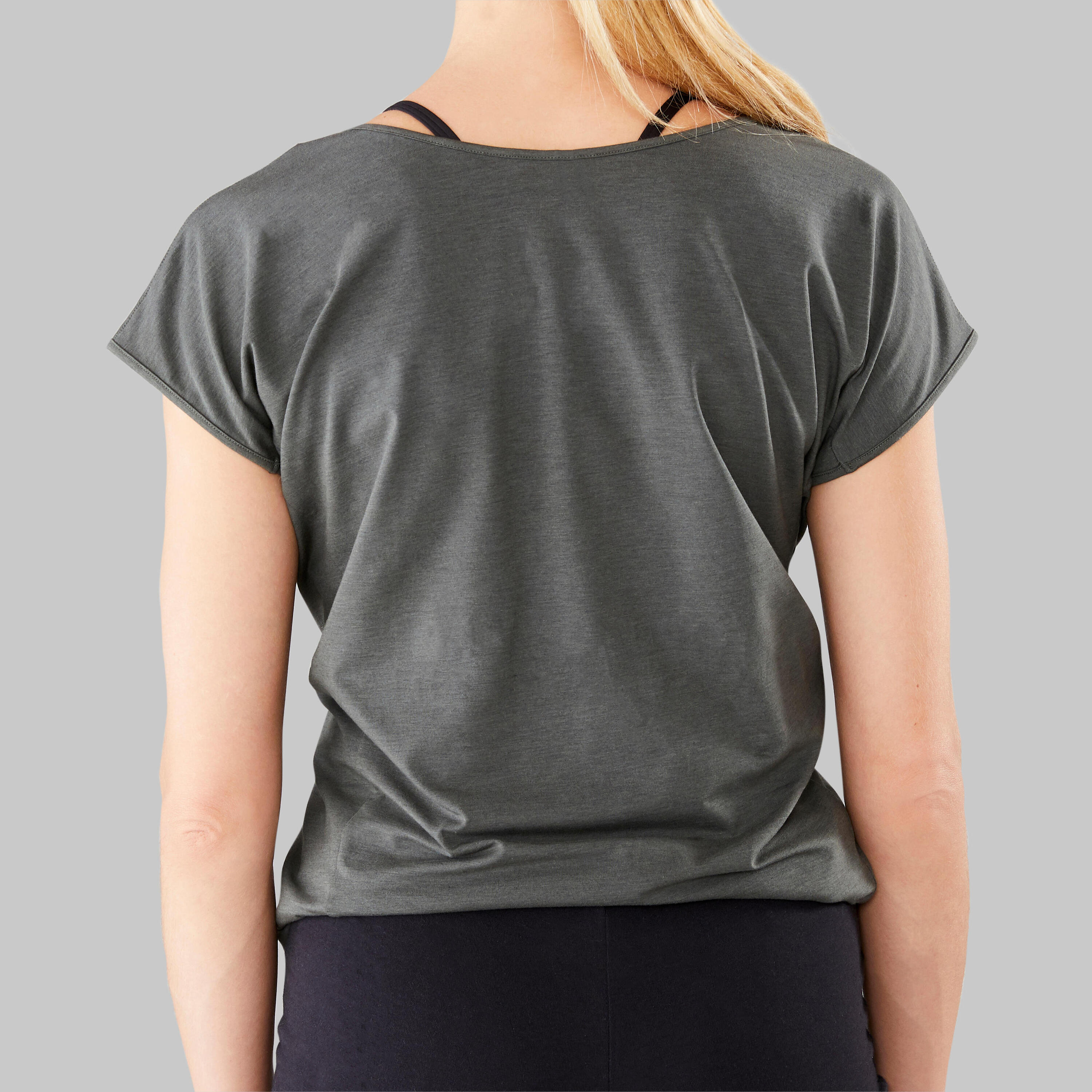 Women's Modern Dance Message T-shirt - Olive Black 9/15