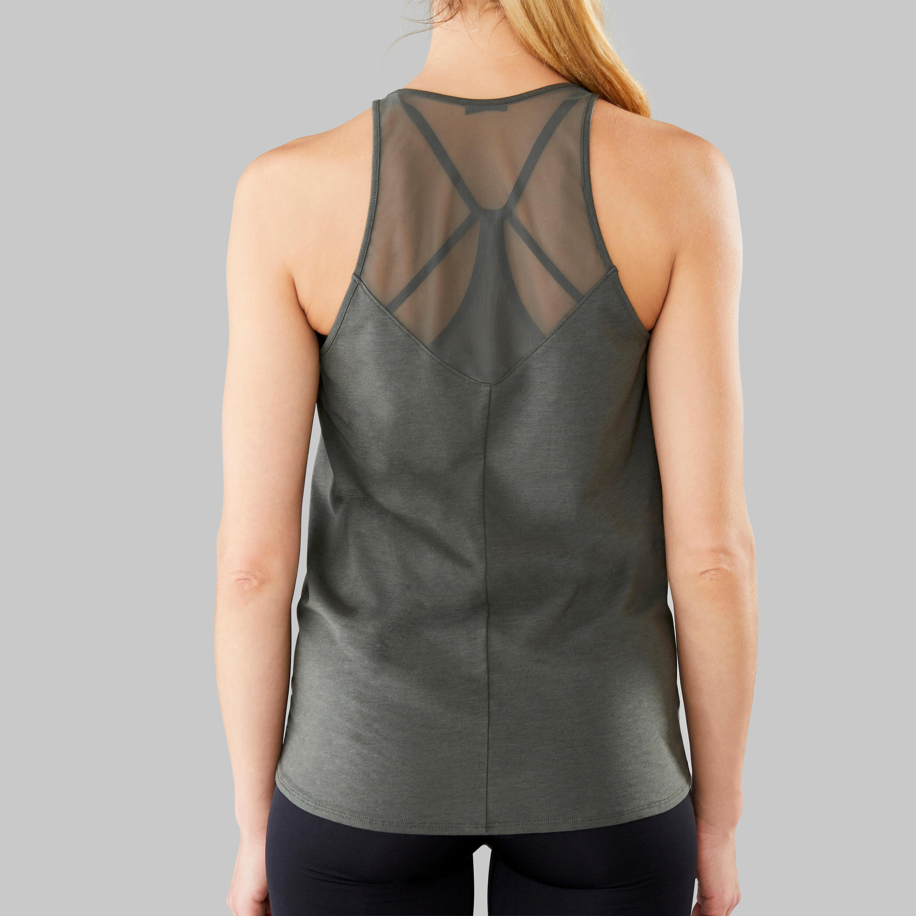 Women's Modern Dance Tank Top - Olive Black 8/14