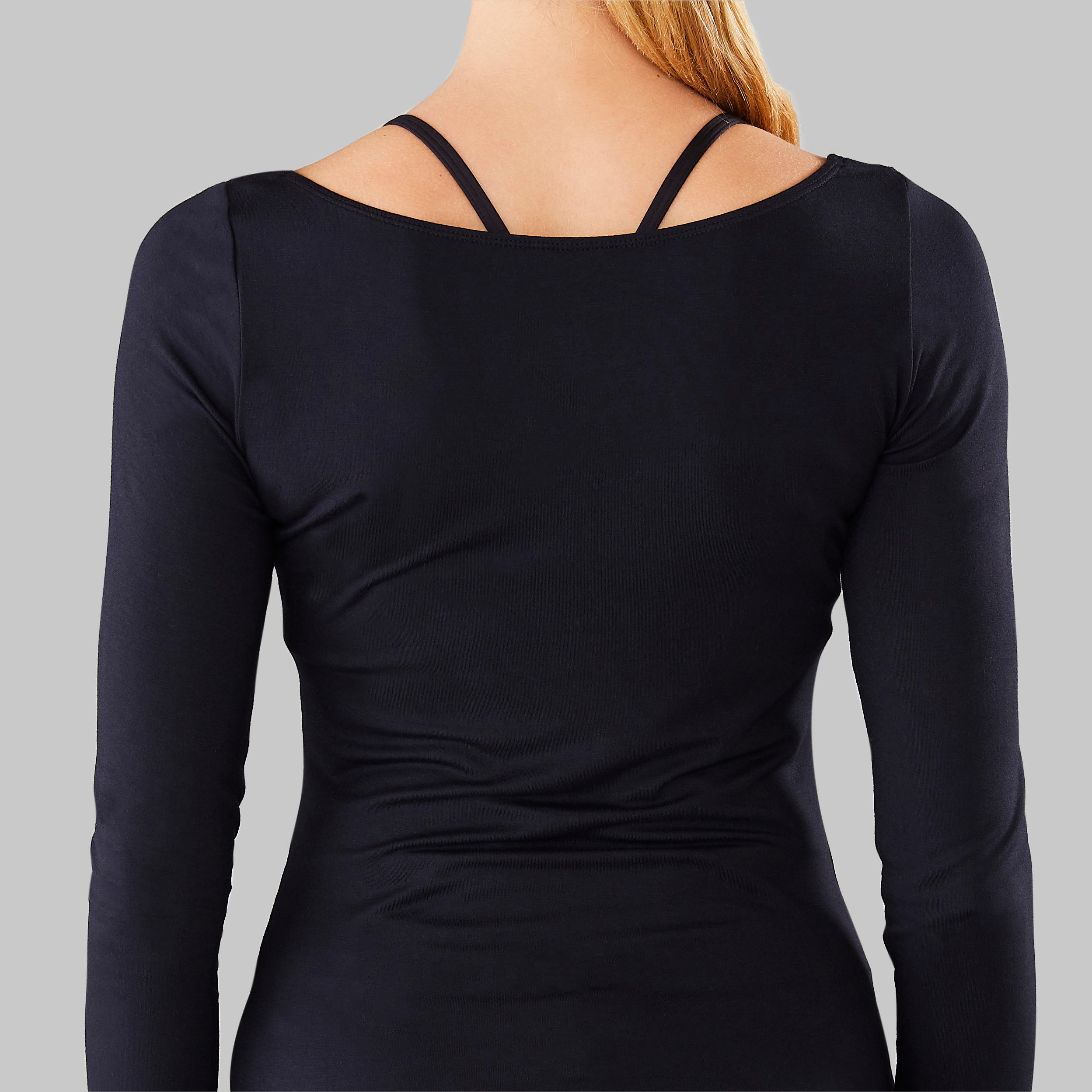 Women's Long-Sleeved Modern Dance T-Shirt - Black 5/11
